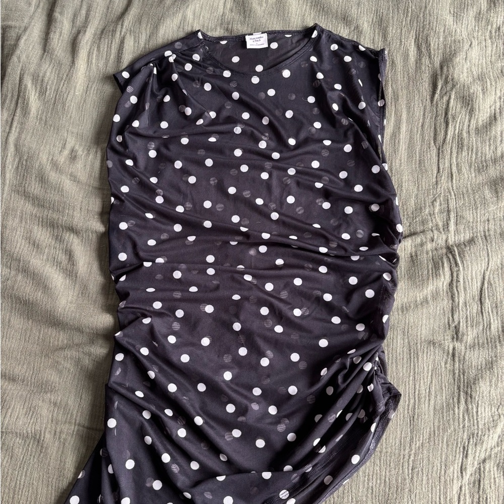 Abercrombie & Fitch Polka Dot Mesh Top